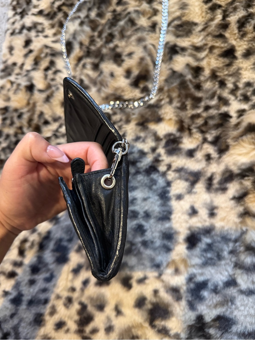 Prada Black Quilted Chain Crossbody Wallet - Picture 14 of 16